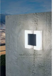 Eglo Zewnętrzna LAMPA ścienna SITIA 95988 kwadratowa OPRAWA elewacyjna LED 9,6W kinkiet do ogrodu outdoor IP44 grafitowy biały 95988 - Lampy ogrodowe - miniaturka - grafika 3