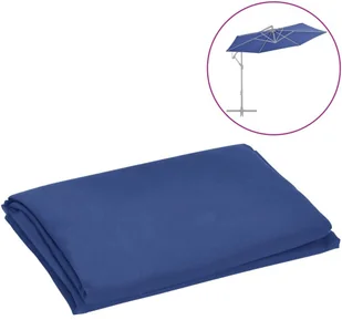 vidaXL Zamienne pokrycie parasola ogrodowego lazurowe 300 cm 313808 - Pozostałe meble ogrodowe - miniaturka - grafika 2