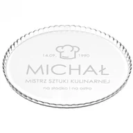 Tace i patery - Murrano Patera szklana bez nóżki grawer dla niego PATR2-013 - miniaturka - grafika 1