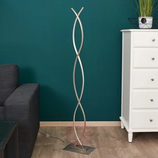 LAMPENWELT.COM Łukowata lampa stojąca LED Bobi - Lampy stojące - miniaturka - grafika 2