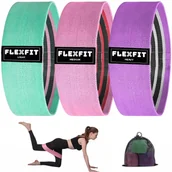 Gumy, taśmy, ekspandery - 3x Gumy Taśmy Materiałowe Do Ćwiczeń Fitness Fizjo - miniaturka - grafika 1