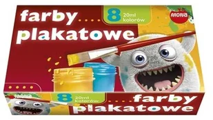 Mona Farba plakatowa EKO 20 ml 8 intensywnych kolorów - Farby i media malarskie - miniaturka - grafika 2