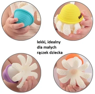 Mombella Gryzak Zabawka Ośmiornica różowy - Gryzaki dla dzieci - miniaturka - grafika 5