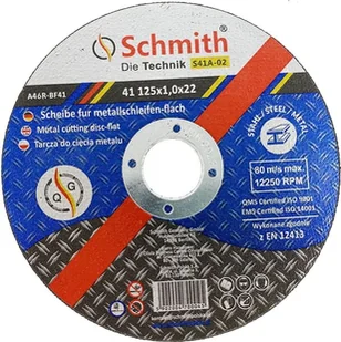 Schmith Tarcza Do Cięcia Metalu 125x1,0x22 9887 - Tarcze do pił - miniaturka - grafika 2