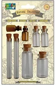 Wesele i ślub - Vaessen Creative vaessen Creative 2031  305 Vintage buteleczki szklane z korami X 8, metal, przezroczysty, 5 x 2 x 2 cm 2031-305 - miniaturka - grafika 1