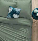 Pościel - Atmosphera Poszwa na kołdrę 240 x 220 cm bawełna zielona 178578K - miniaturka - grafika 1