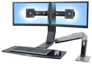 Ergotron WorkFit-A II Dual - Uchwyt na 2 monitory do 22 24-312-026 - Uchwyty do monitorów - miniaturka - grafika 2
