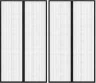 Moskitiery - VidaXL Lumarko Moskitiera na drzwi, 2 szt., z magnesami, czarna, 200x80 cm! 314685 VidaXL - miniaturka - grafika 1