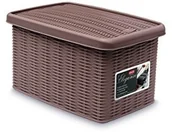 Pudła i pojemniki do przechowywania - Stefanplast Stefan Plast 30032 pojemnik uniwersalny, przechowywania, imitujące rattan wykonana z tworzywa sztucznego, 19 x 29 x 16 cm 30032 - miniaturka - grafika 1