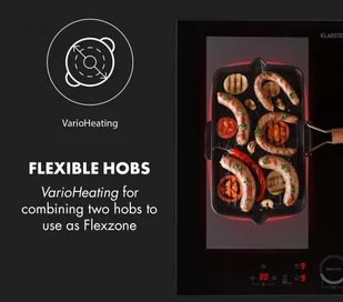 Płyta elektryczna do zabudowy Klarstein CP4-Delicatessa-60-B - Płyty elektryczne do zabudowy - miniaturka - grafika 3