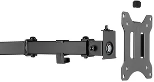 Digitus Stojak biurkowy podwójny z zaciskiem 2xLCD max. 32" max. Obciążenie 2x 8kg uchylno-obrotowy czarny DA-90401 - Uchwyty do monitorów - miniaturka - grafika 9