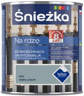 Śnieżka Śnieżka Gruntoemalia Na Rdzę połysk szara 650 ml - Farby do metalu - miniaturka - grafika 2