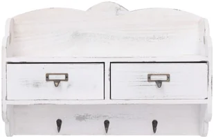 vidaXL Wieszak ścienny na płaszcze, biały, 50x10x34 cm, drewniany - Wieszaki i stojaki - miniaturka - grafika 3