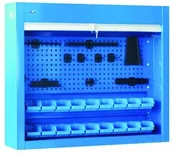 Pozostałe wyposażenie warsztatu - Fastservice Gablota narzędziowa zamykana roletą alu z listwami na 18 pojemników P2 (P-4-03-04) P-4-03-04 - miniaturka - grafika 1