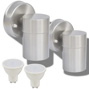 vidaXL Lampy ścienne zewnętrzne 2 szt., stal nierdzewna, dół - Lampy ścienne - miniaturka - grafika 2