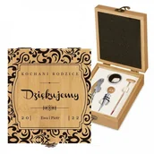 Gadżety dla niej i dla niego - Murrano Personalizowany Zestaw Akcesoriów Do Wina Ażurowy Wzór ZDW1-027 - miniaturka - grafika 1