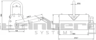 456 Steinberg Systems 45674887 Podnośnik magnetyczny Steinberg Systems udźwig 1000 kg) 74887-uniw - Podnośniki - miniaturka - grafika 2