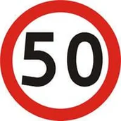 Wyposażenie miejsc publicznych - Znak drogowy zakazu B-33 Ograniczenie prędkości - miniaturka - grafika 1