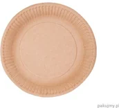 Opakowania gastronomiczne - abc-pak Talerz papierowy kraft Nature brązowy 15cm 100szt. 7530015 - miniaturka - grafika 1