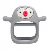 Gryzaki dla dzieci - Smily Mia Gryzak Silikonowy Pingwin Buddy Grey - miniaturka - grafika 1