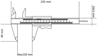 BETA Tools Suwmiarka noniuszowa 1650, stal nierdzewna, 016500001 - Suwmiarki i mikrometry - miniaturka - grafika 2