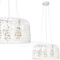 Lampy sufitowe - Rabalux LAMPA wisząca ALESSANDRA 2163 ażurowa OPRAWA metalowy zwis vintage biały 2163 - miniaturka - grafika 1