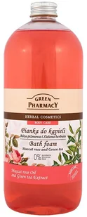 Green Pharmacy Pianka do kąpieli Róża piżmowa i Zielona herbata 1000ml - Kosmetyki do kąpieli - miniaturka - grafika 2