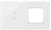 Wyłączniki światła i elektryczne - Simon Panel dotykowy Simon 54 Touch DSTR230/70 2 moduły 2 pola dotykowe pionowe otwór na osprzęt Simon 54 biała perła DSTR230/70 - miniaturka - grafika 1