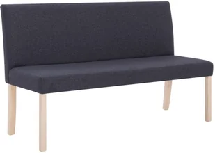 vidaXL Ławka, 139,5 cm, ciemnoszara, poliester vidaXL - Ławki do przedpokoju - miniaturka - grafika 10