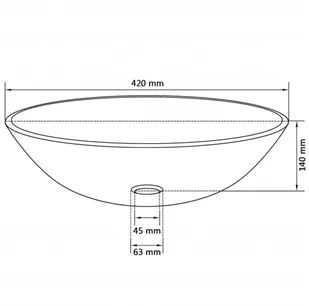 VidaXL Umywalka z czarnego, hartowanego szkła 42 cm 142231         VidaXL VidaXL - Umywalki - miniaturka - grafika 4