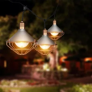 V-tac Girlanda Ogrodowa 6xE27 3metry Miedź MAT Siatka LOFT IP65 VT-717S - Lampy ogrodowe - miniaturka - grafika 5