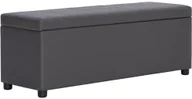 Ławki do przedpokoju - vidaXL Ławka ze schowkiem, 116 cm, szara, sztuczna skóra vidaXL - miniaturka - grafika 1