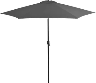 vidaXL Parasol ogrodowy na metalowym słupku, 300 cm, antracytowy - Parasole ogrodowe - miniaturka - grafika 5