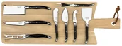 Noże kuchenne - Laguiole Zestaw noży do sera z deską do krojenia Premium 8 szt. czarny - miniaturka - grafika 1
