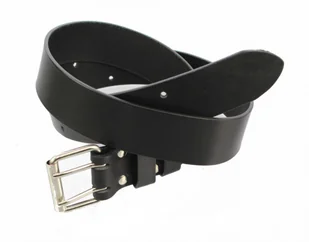 WIREX (PL) Wojskowy Pas Męski Skórzany OFICER RUBIN (PL) Skóra Licowa CZARNY Super Wytrzymały Gładki PR2K XXL - Paski - miniaturka - grafika 2