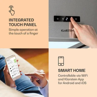 Klarstein Kronleuchter Smart CGCH3-Kronl-Sm-SS - Okapy kuchenne - miniaturka - grafika 3