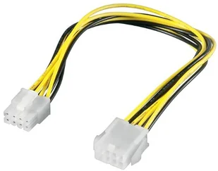 Goobay Internes Stromkabel 8-Pin EPS Adapter schwarz/gelb 28 cm 51361 51361 - Kable miedziane - miniaturka - grafika 2