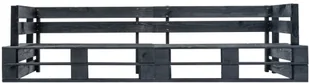 vidaXL 2-osobowa sofa ogrodowa z palet, czarna, drewno FSC - Ławki ogrodowe - miniaturka - grafika 2