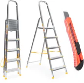 Drabiny - ALVE Drabina Domowa aluminiowa 5 stopniowa 150 Kg - miniaturka - grafika 1