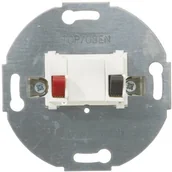 Wyłączniki światła i elektryczne - Merten 466919 złącze głośnik wkładka, 1-krotnie, biel polarna 4853797 - miniaturka - grafika 1