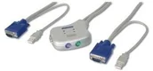 Przełączniki KVM - Digitus Mini przełącznik KVM - elektroniczny, 2PC, USB, 1920x1440, 1,2m DC OC12U - miniaturka - grafika 1