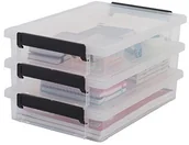 Pudła i pojemniki do przechowywania - Iris ,-częściowy zestaw pojemników i 'Little Large Box A4', plastik, przezroczysta, 36,5 x 25 x 7 cm 135450 - miniaturka - grafika 1