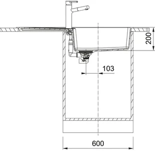 Franke Zlew Centro CNG 611-100 czarny mat 114.0633.116 - Zlewozmywaki - miniaturka - grafika 4