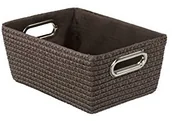 Dekoracje domu - Wenko kosz do przechowywania brązowy/srebrny jeden rozmiar (203736_Braun) - miniaturka - grafika 1