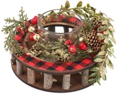 Ozdoby bożonarodzeniowe - Stroik na świece 18 cm okrągły - miniaturka - grafika 1