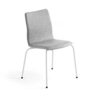 Fotele i krzesła biurowe - AJ Produkty Krzesło konferencyjne OTTAWA, tkanina, srebrno szary, biały - miniaturka - grafika 1
