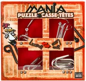 Łamigłówki - Eureka 3D Łamigłówki metalowe 4 szt. PUZZLE MANIA ZESTAW CZERWONY - miniaturka - grafika 1