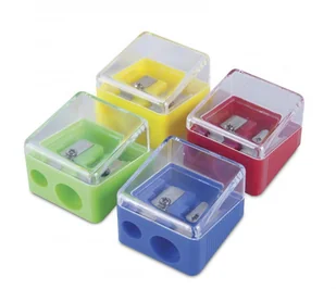 Donau Temperówka , plastikowa, podwójna, mix kolorów 7814001-99 - Temperówki - miniaturka - grafika 2