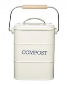 Kosze na śmieci - Kitchen Craft LIVING NOSTALGIA KOMPOSTOWNIK Z FILTREM WĘGLOWYM ECRU LNCOMPCRE - miniaturka - grafika 1