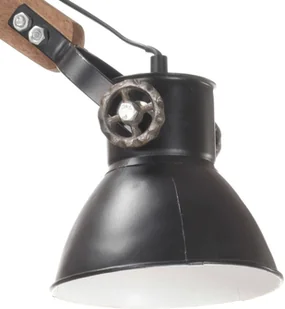 VidaXL Lampa ścienna w industrialnym stylu, czarna, okrągła, E27 320577 - Lampy sufitowe - miniaturka - grafika 6